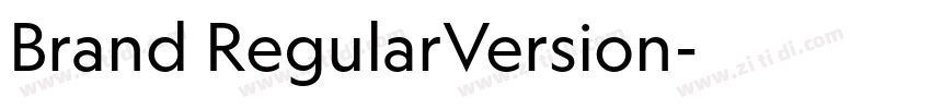 Brand RegularVersion字体转换